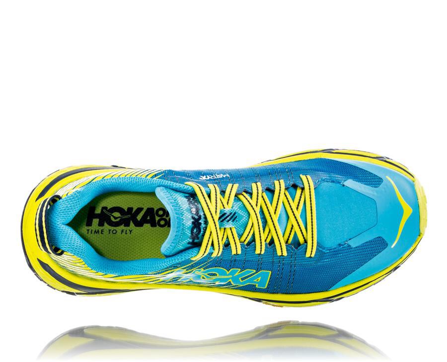 Chaussure Trail Hoka One One Evo Mafate 2 Femme - Bleu/Vert - ISK-354927